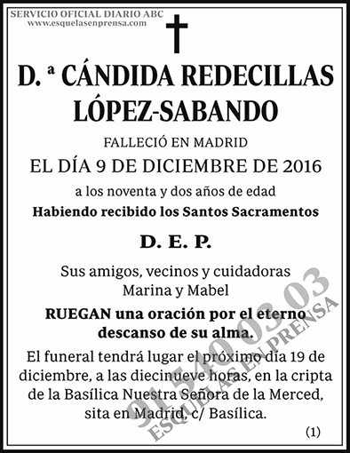 Cándida Redecillas López-Sabando